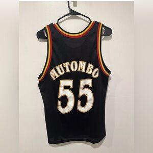 Dikembe Mutombo #55 Champion Jersey Size 40 Medium Atlanta Hawks Vintage Rare